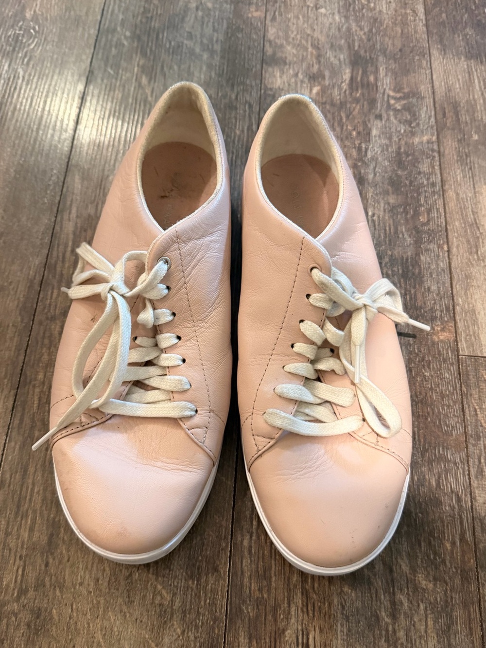 Cole Haan Women's Blush Pink Leather Lace-Up Sneakers